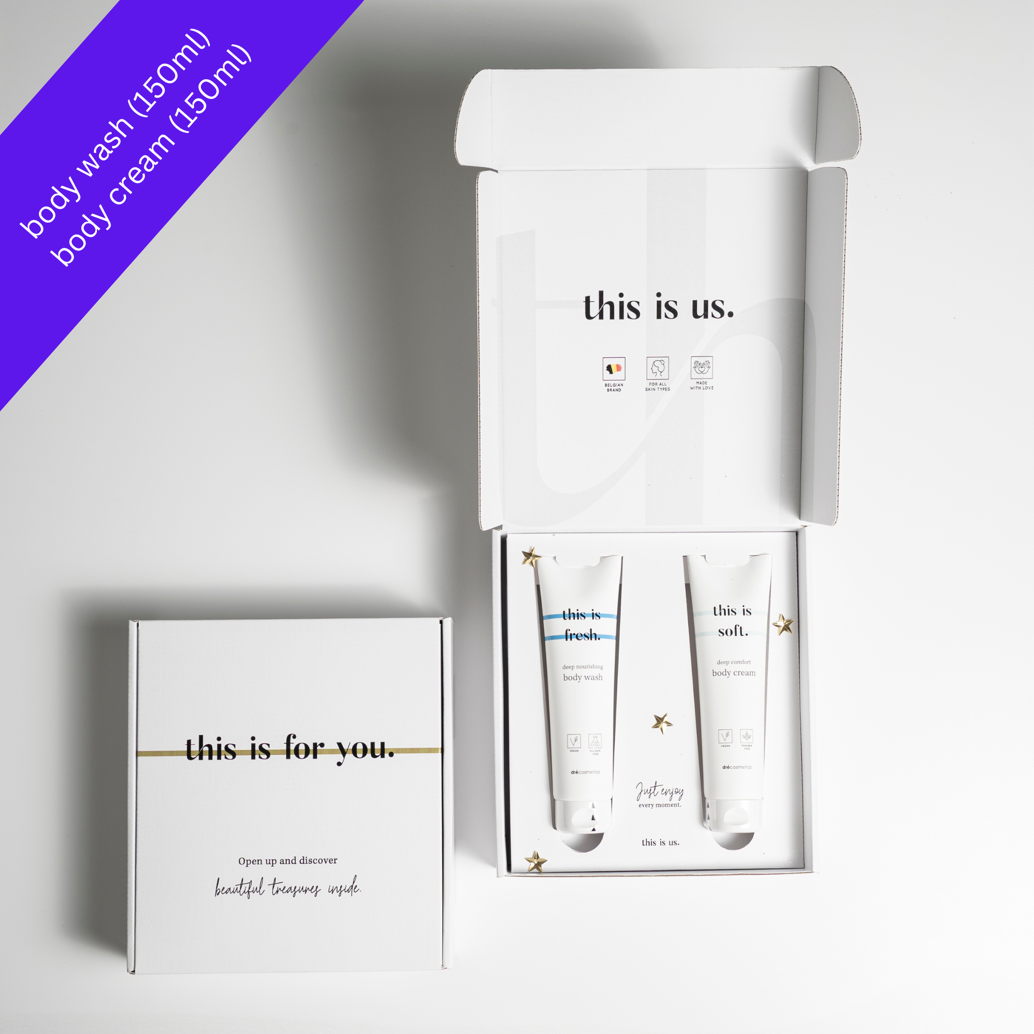 Cadeauset 'this is us.' body wash + body cream