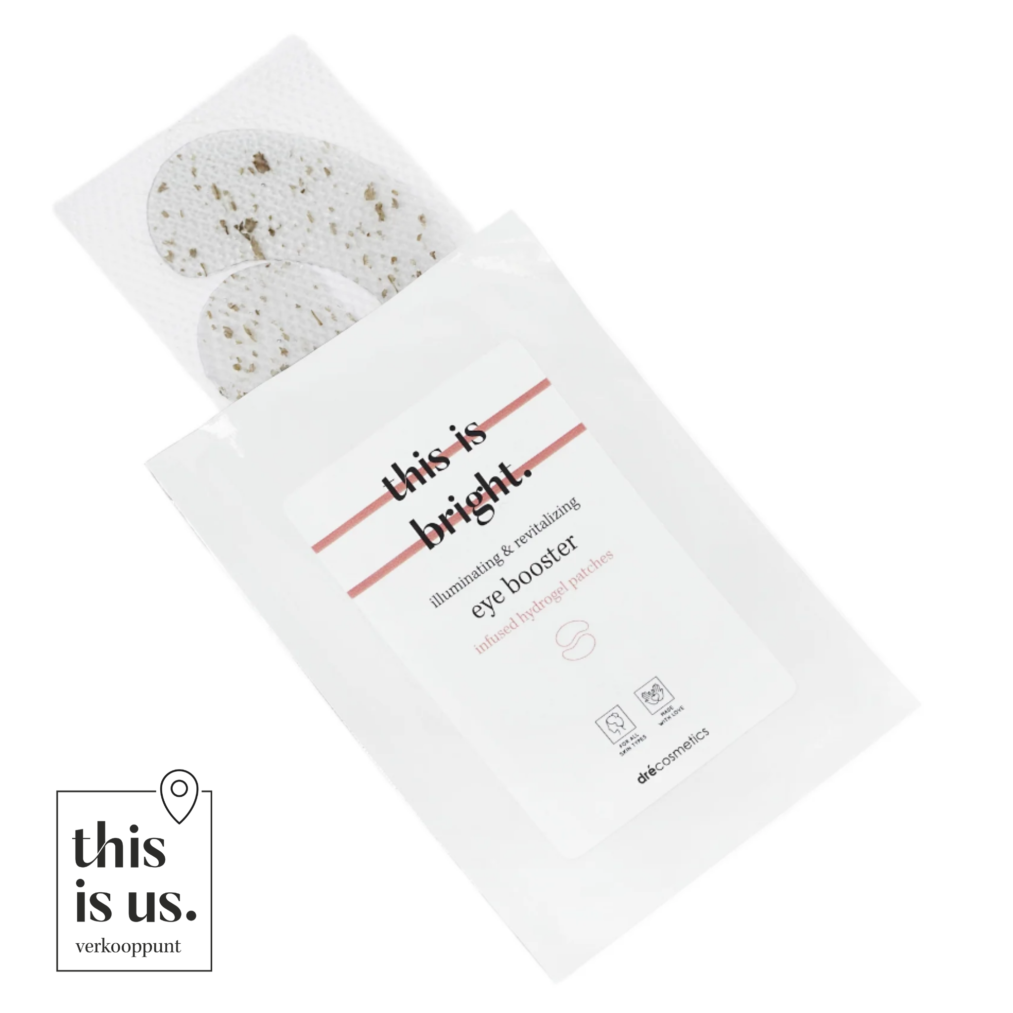 This is bright eye booster serum – detail van de verpakking.