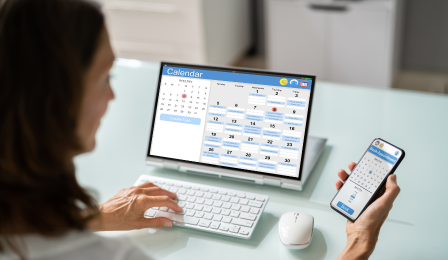 afbeelding van het boekingssysteem