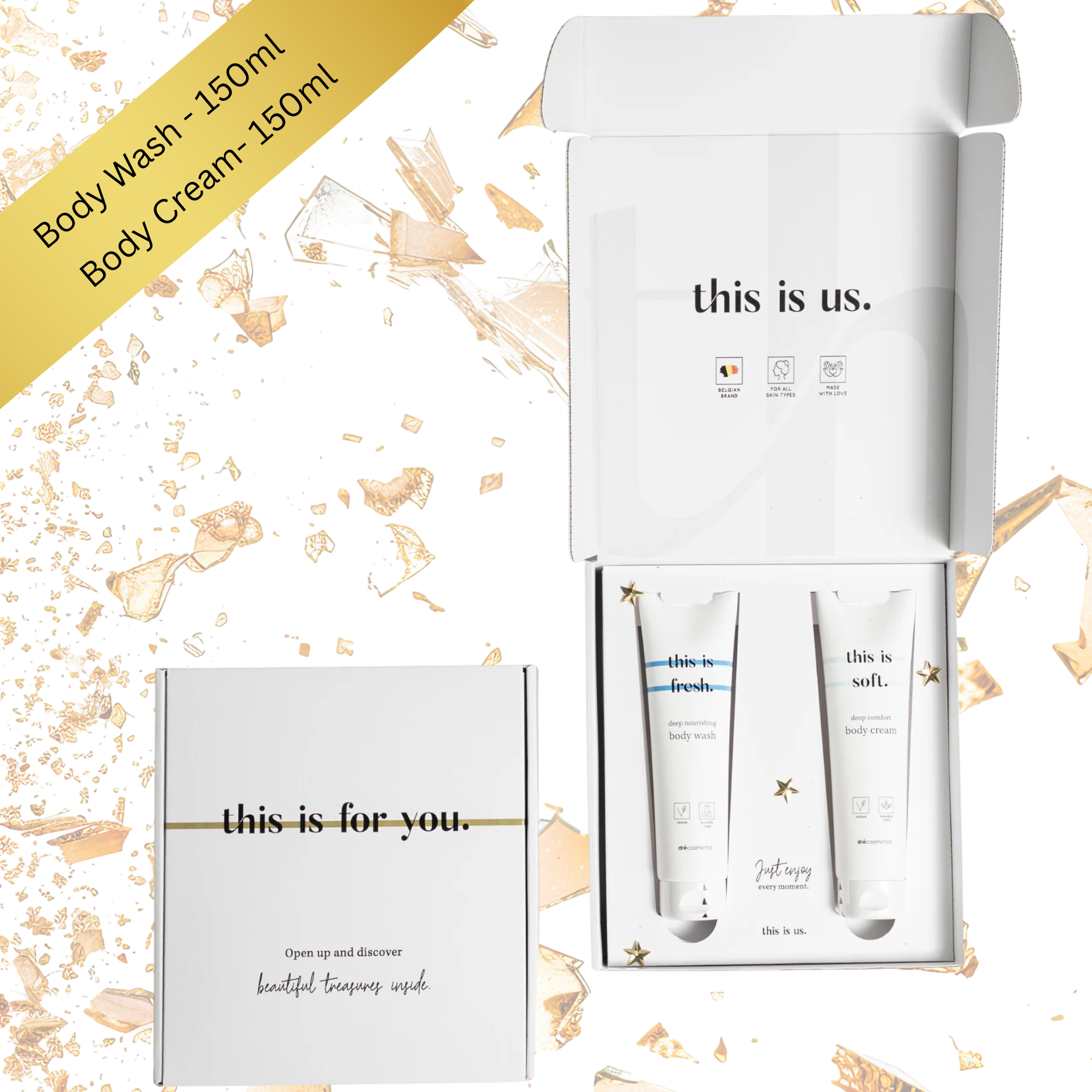 Cadeauset 1 - 'this is us.' body wash + body cream