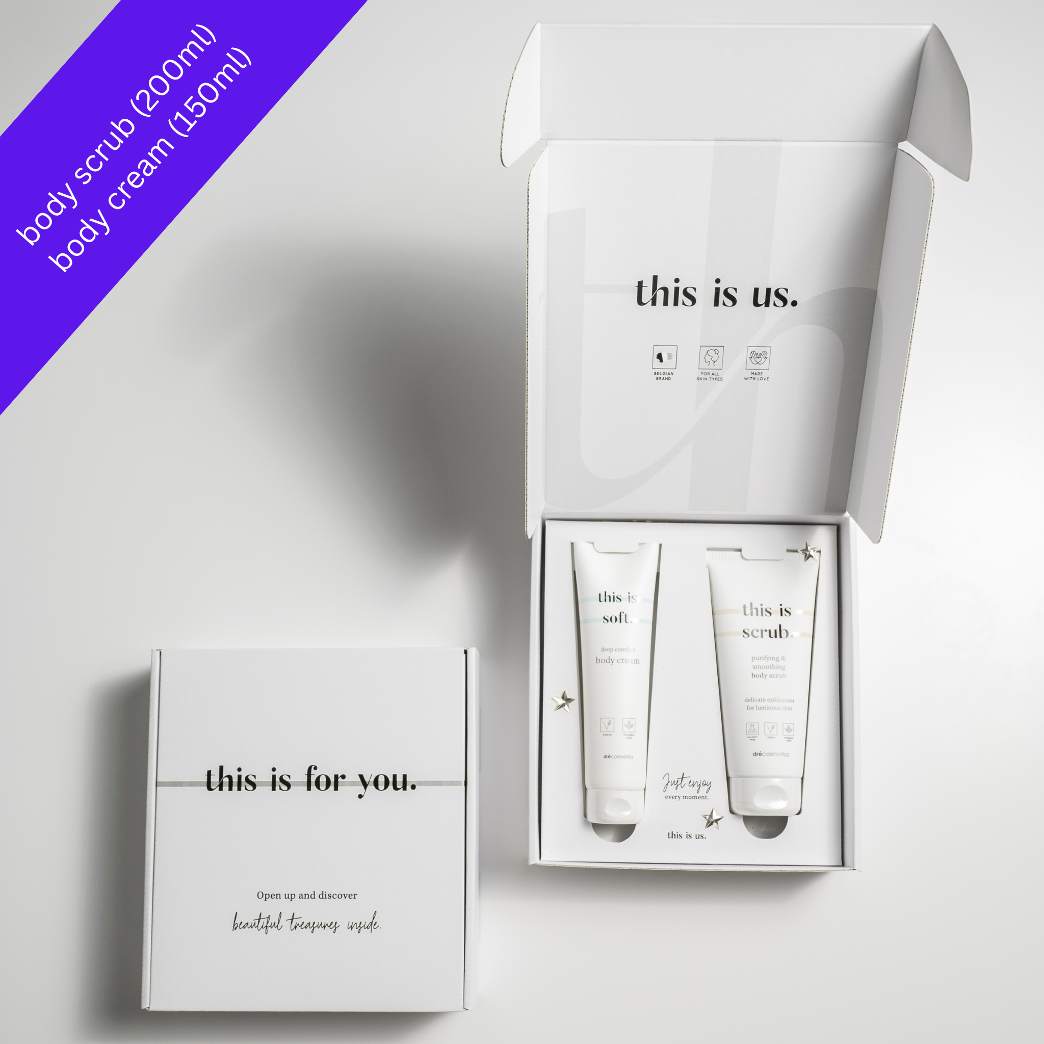 Cadeauset 'this is us.' hand & cuticle cream + foot cream