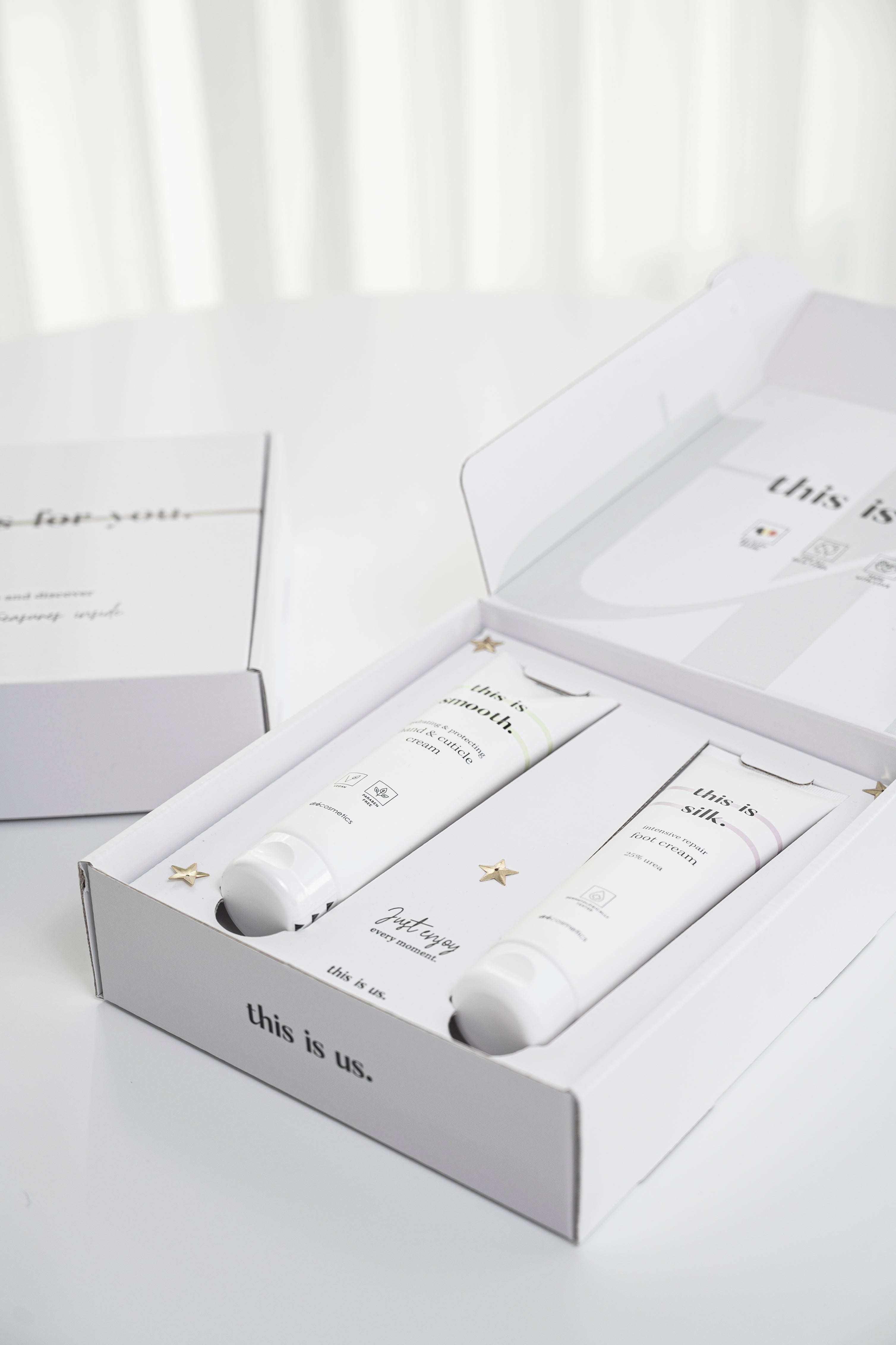 Cadeauset 'this is us.' hand & cuticle cream + foot cream