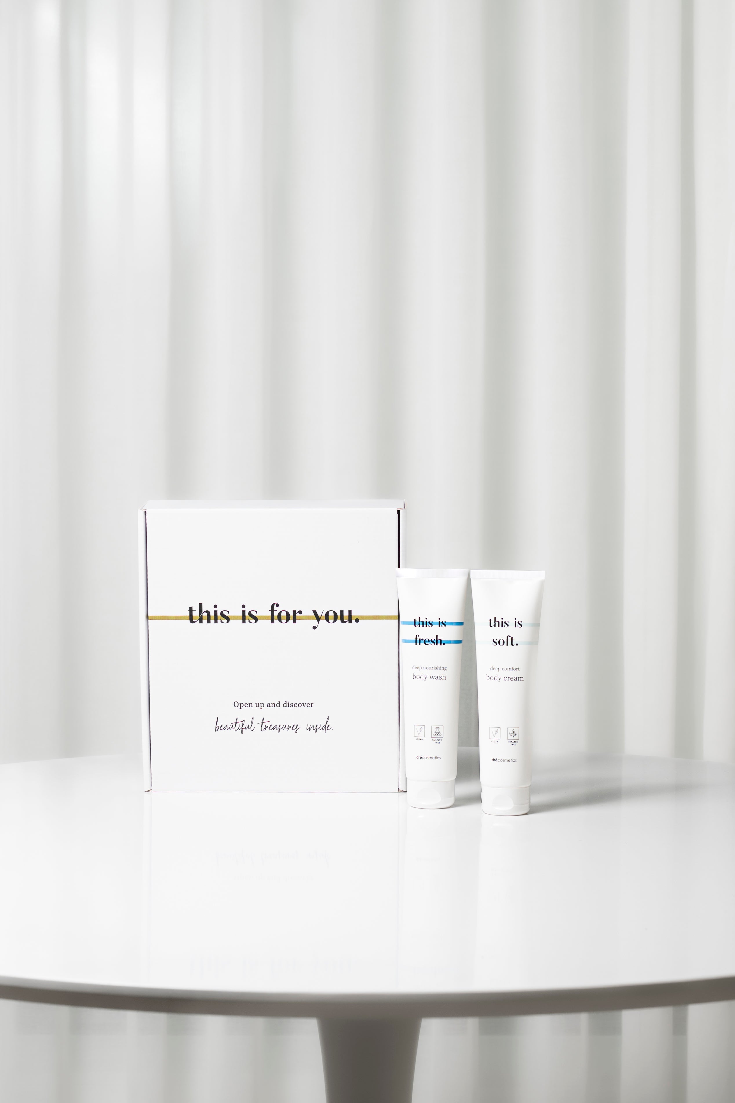 Cadeauset 'this is us.' body wash + body cream